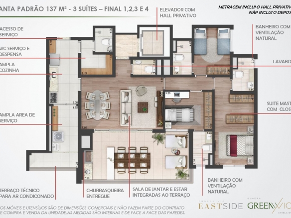 Quadra Greenwich East Side - Atendimento Especializado - (11) 4116-9995 | 98026-0864