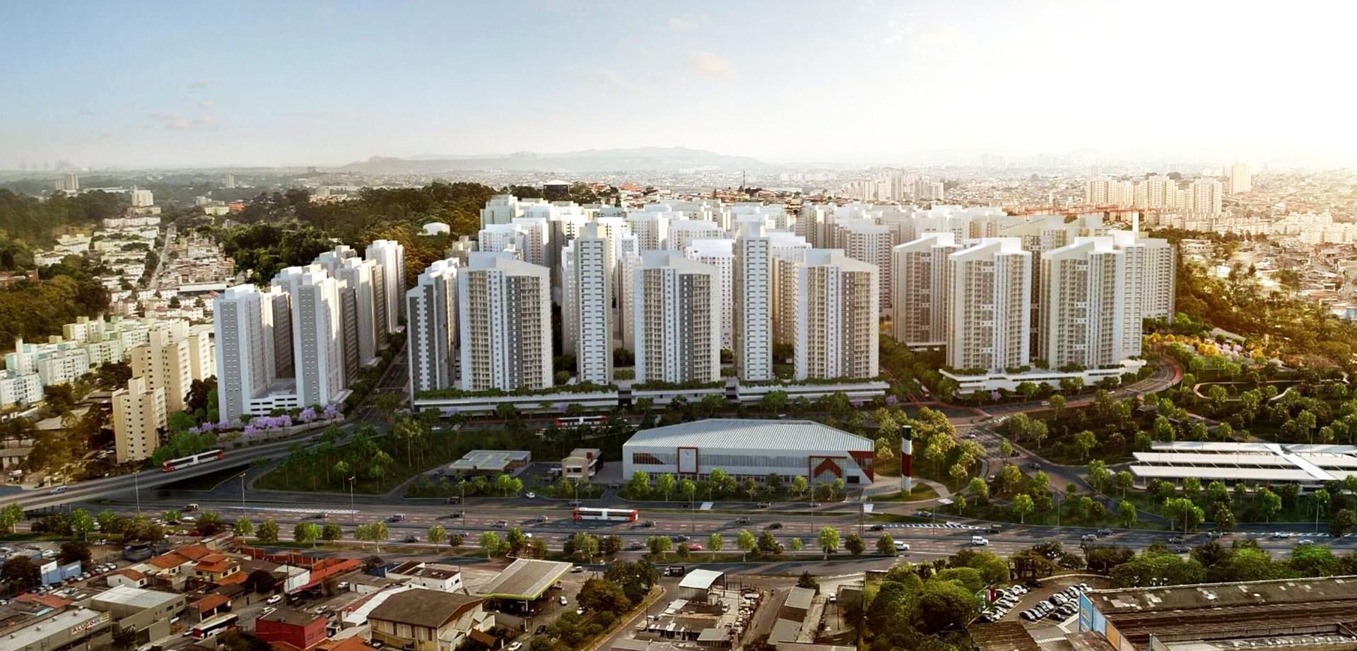 Vista urbana da região de Santa Maria em Osasco