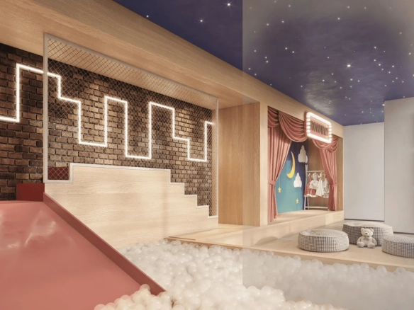 Perspectiva ilustrada kids space do Brooklyn Bridge by Cyrela