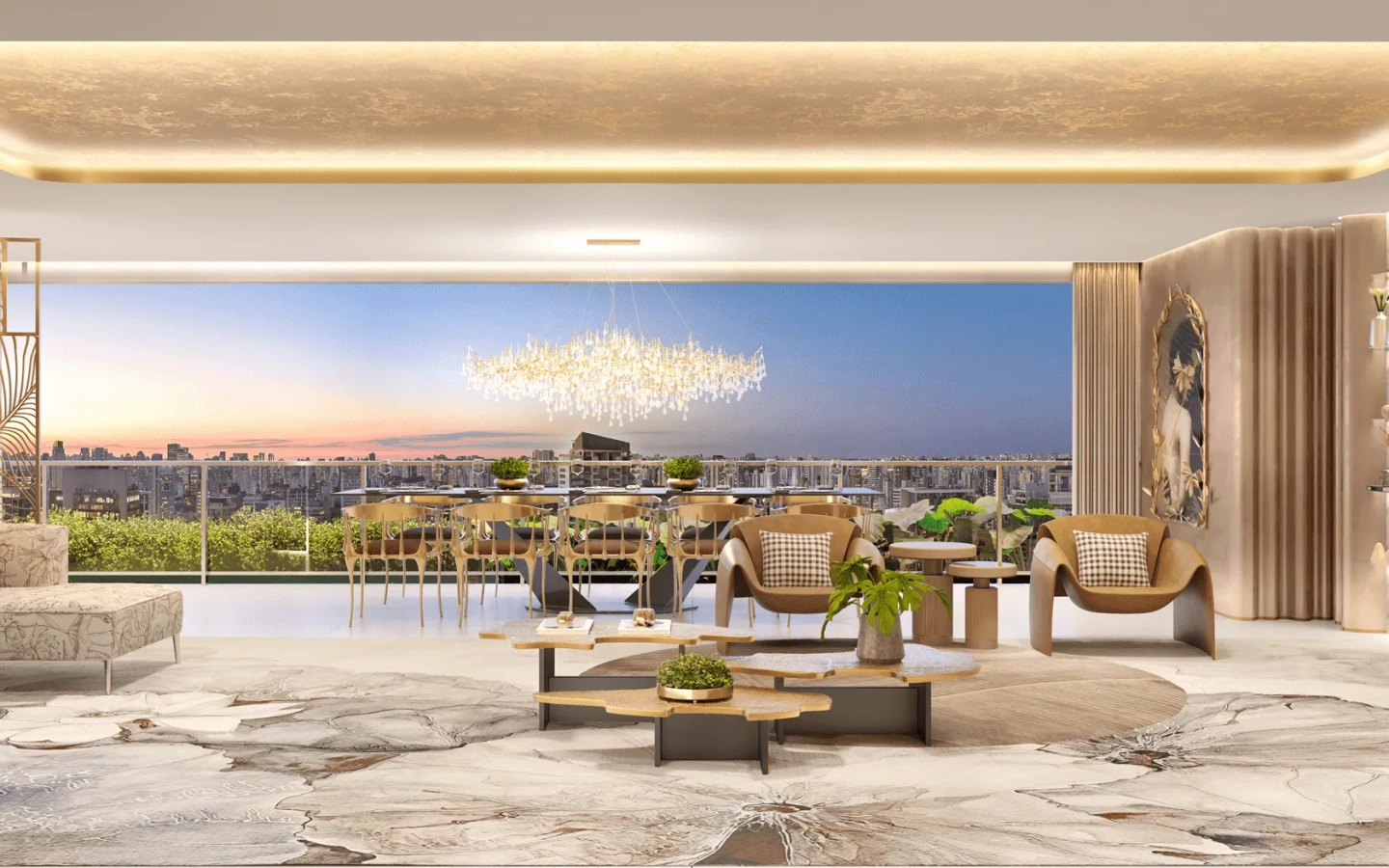 Living 169 m² do Casa Eden by YOO East