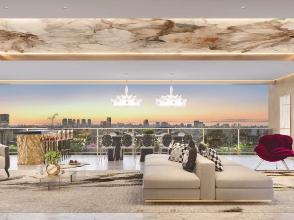 Living 208 m² do Casa Eden by YOO East