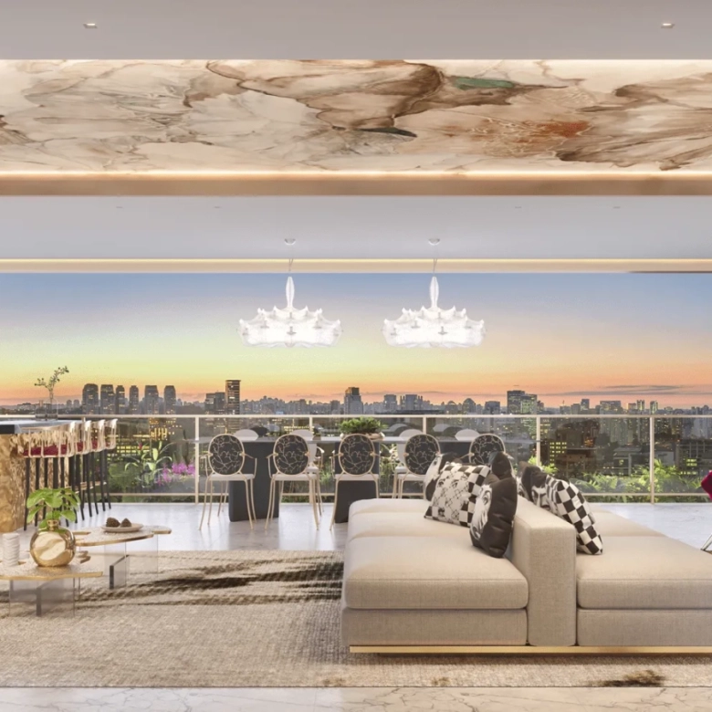 Living 208 m² do Casa Eden by YOO East