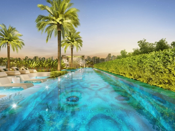 Piscina com raia do Casa Eden by YOO West