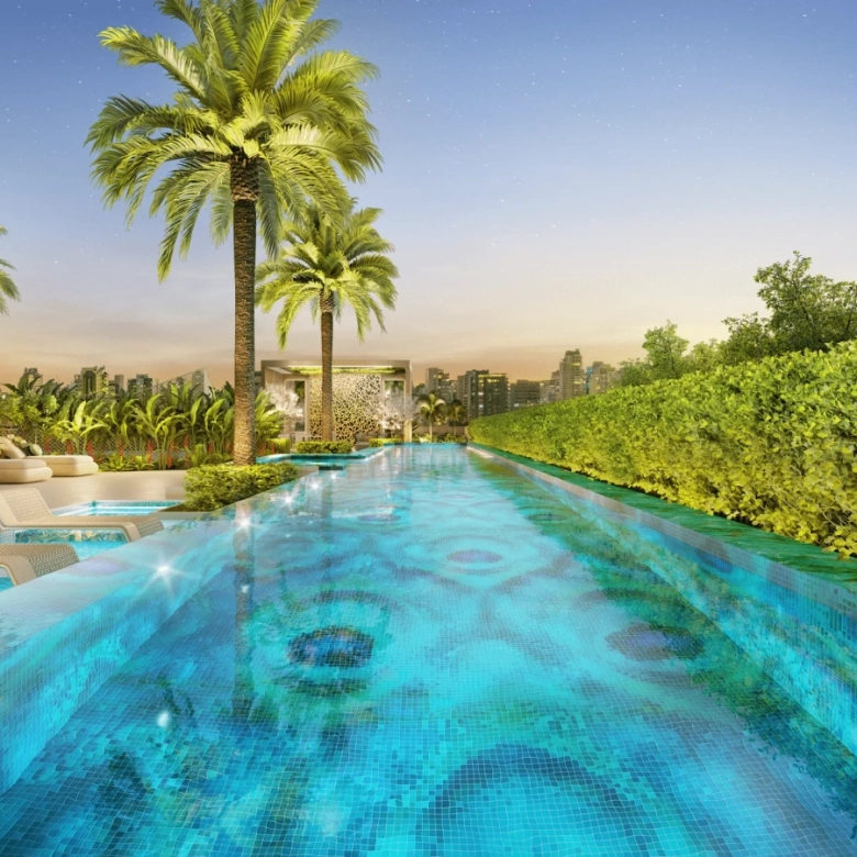 Piscina com raia do Casa Eden by YOO West