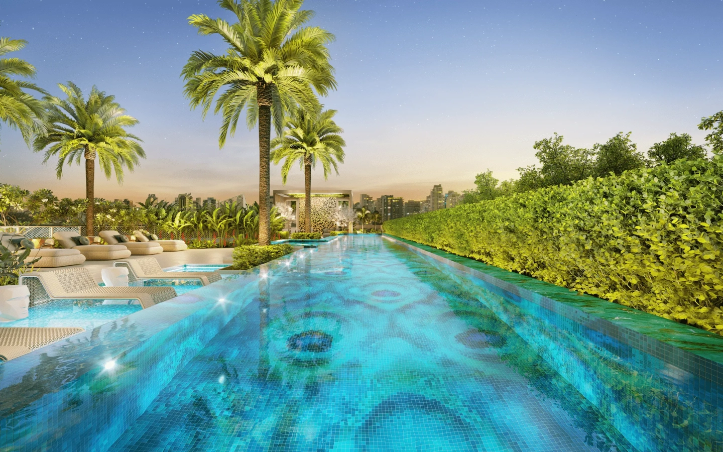 Piscina com raia do Casa Eden by YOO West