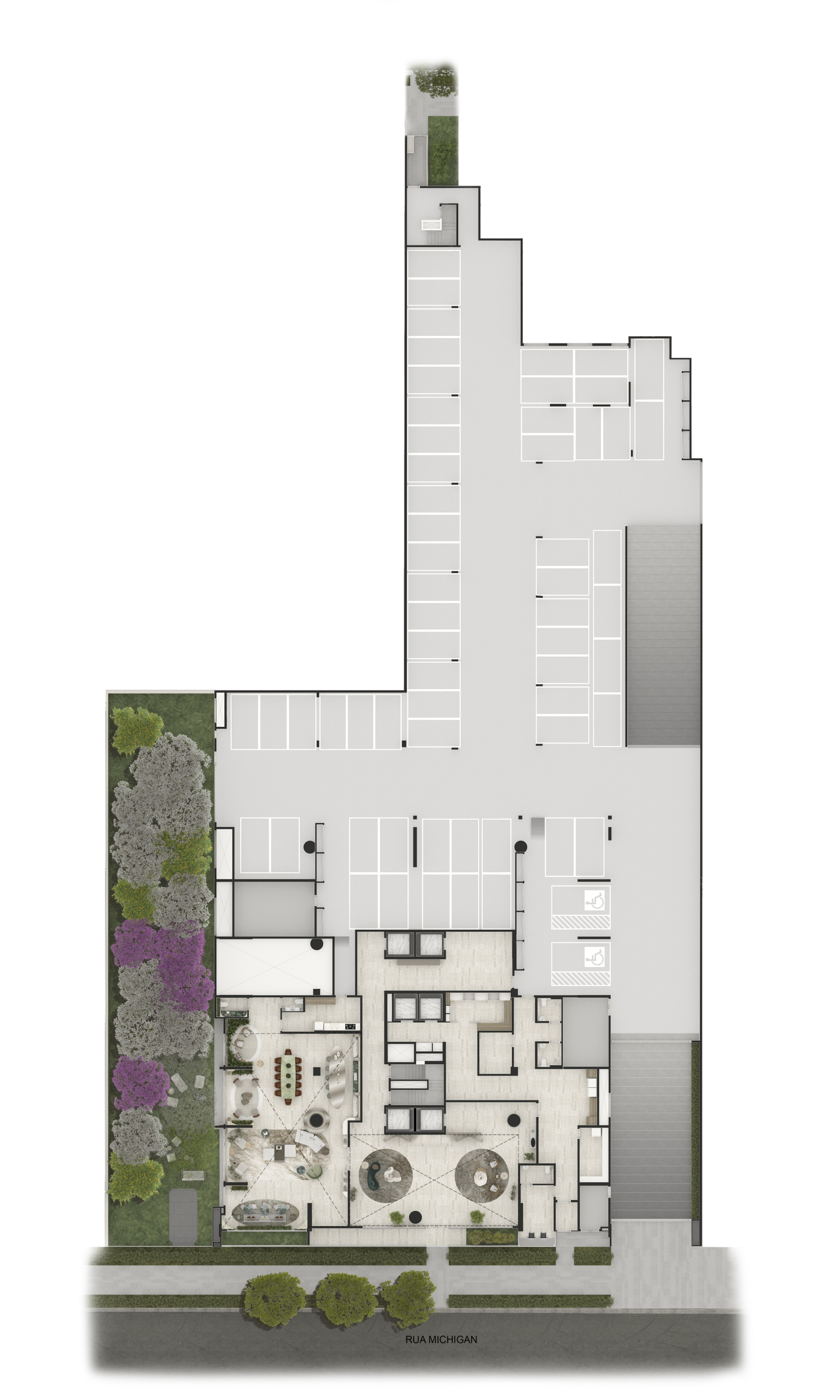 Casa Senses – Implantação térreo Implantação do pavimento térreo do Casa Senses