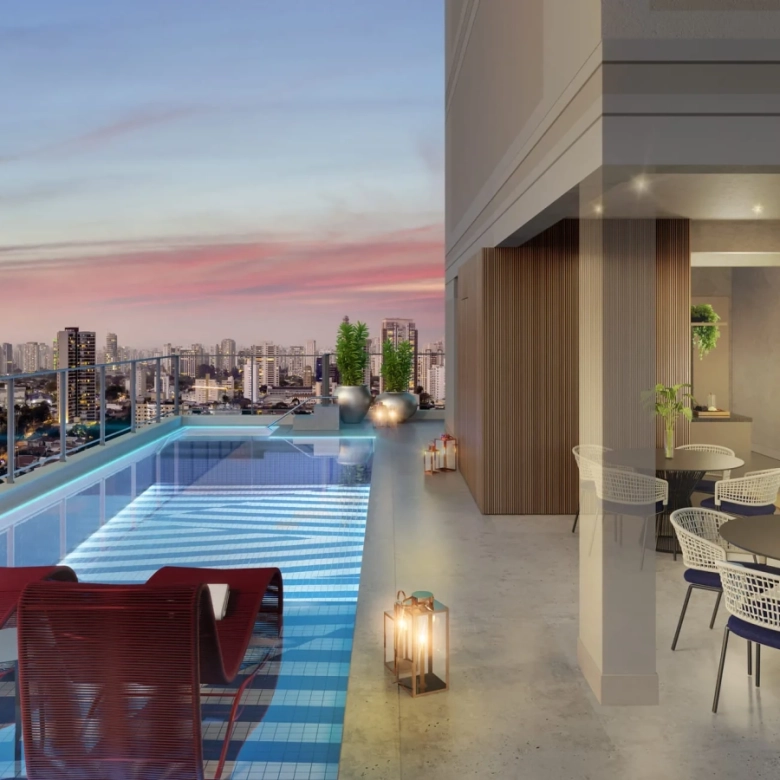 Piscina panorâmica do Cyrela Atmosfera 360 Apartments