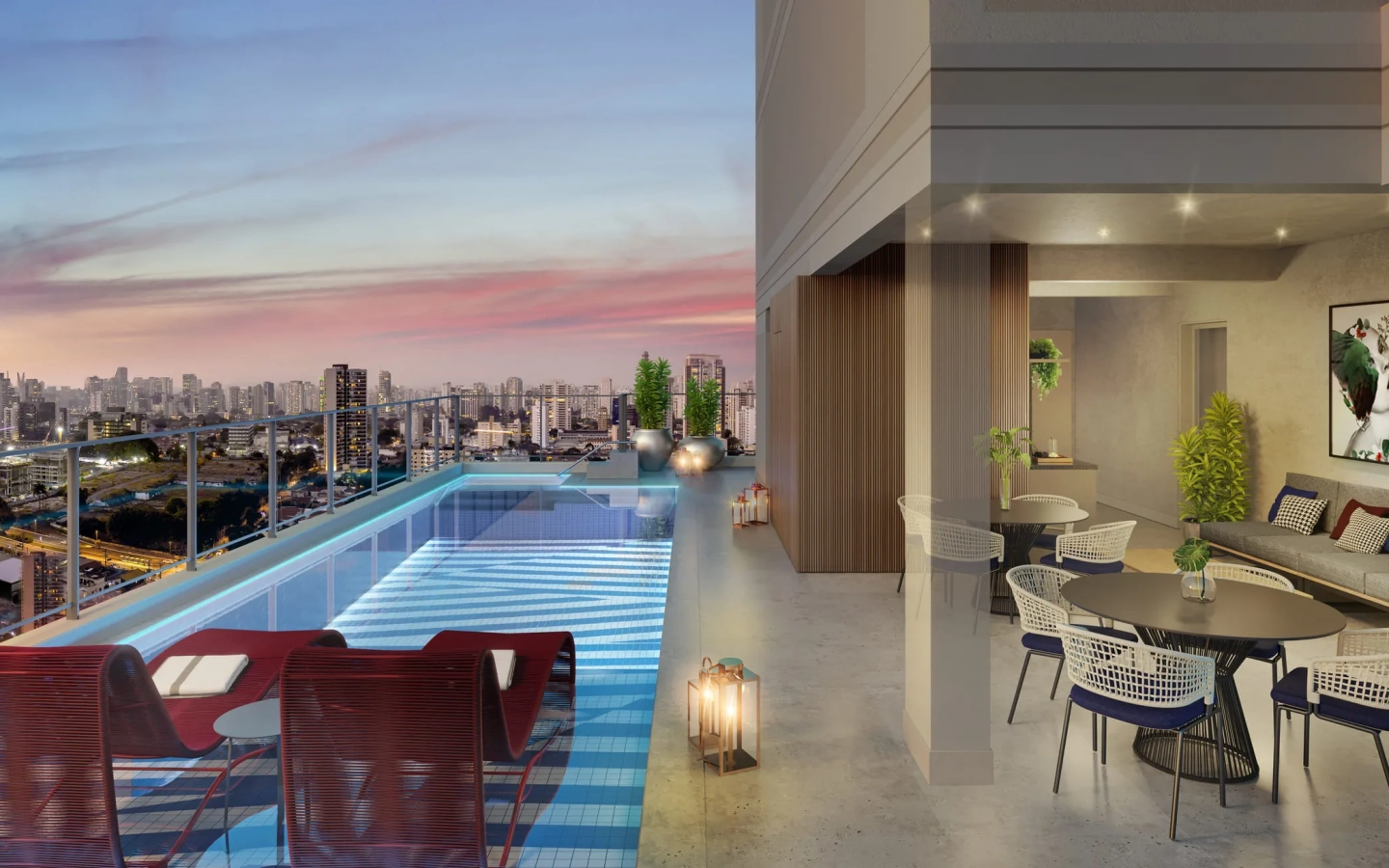 Piscina panorâmica do Cyrela Atmosfera 360 Apartments