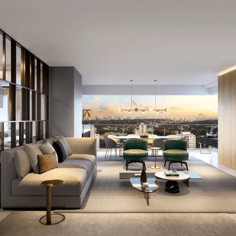 Cyrela Atmosfera 360º — Cyrela Atmosfera 360 110 m2 — living de 110 m²