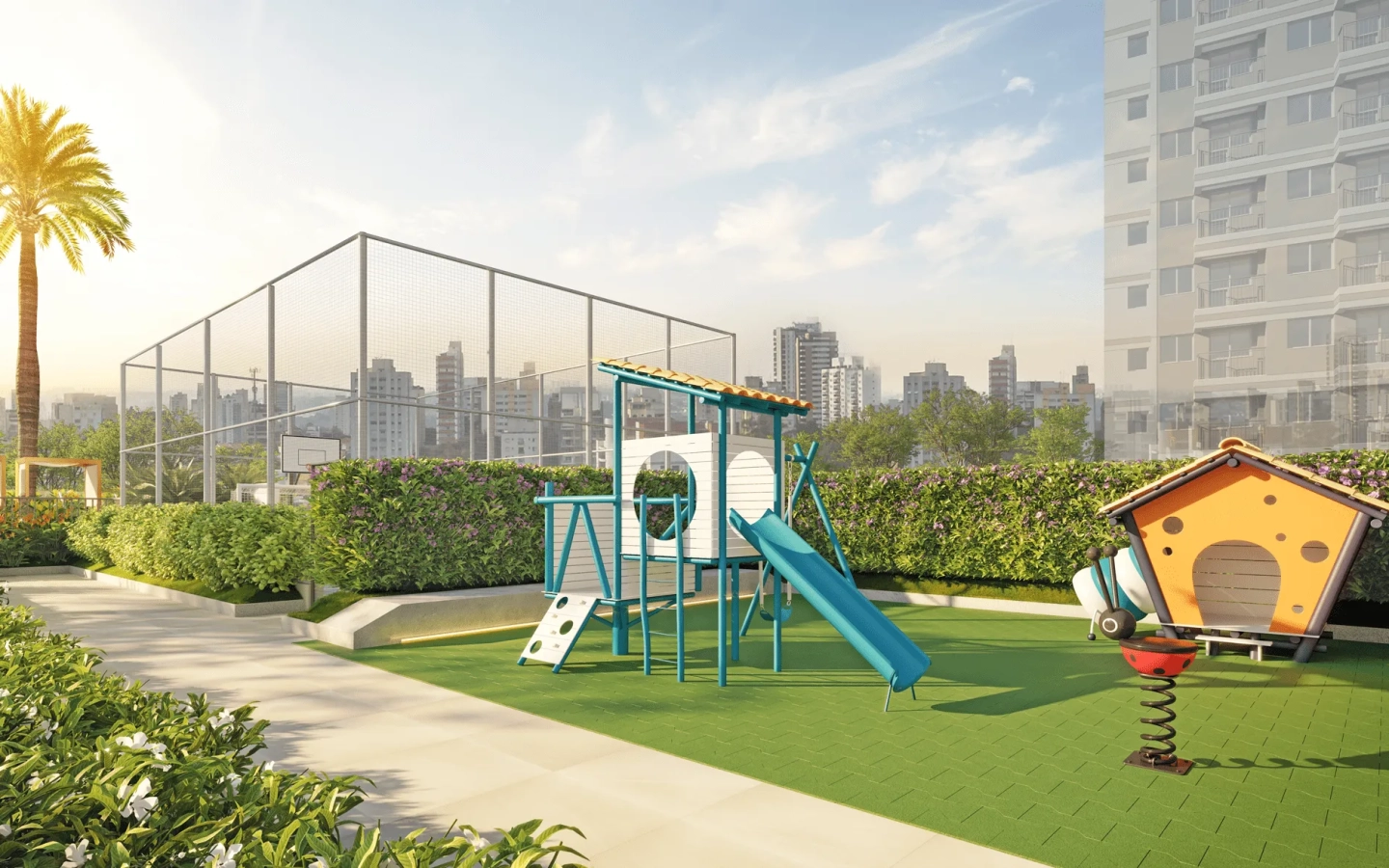 Playground e quadra do Cyrela Atmosfera 360
