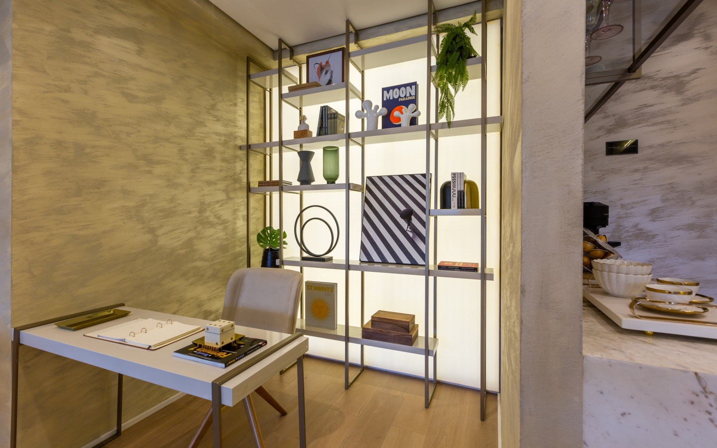 Varanda do decorado de 134 m² do Eden West