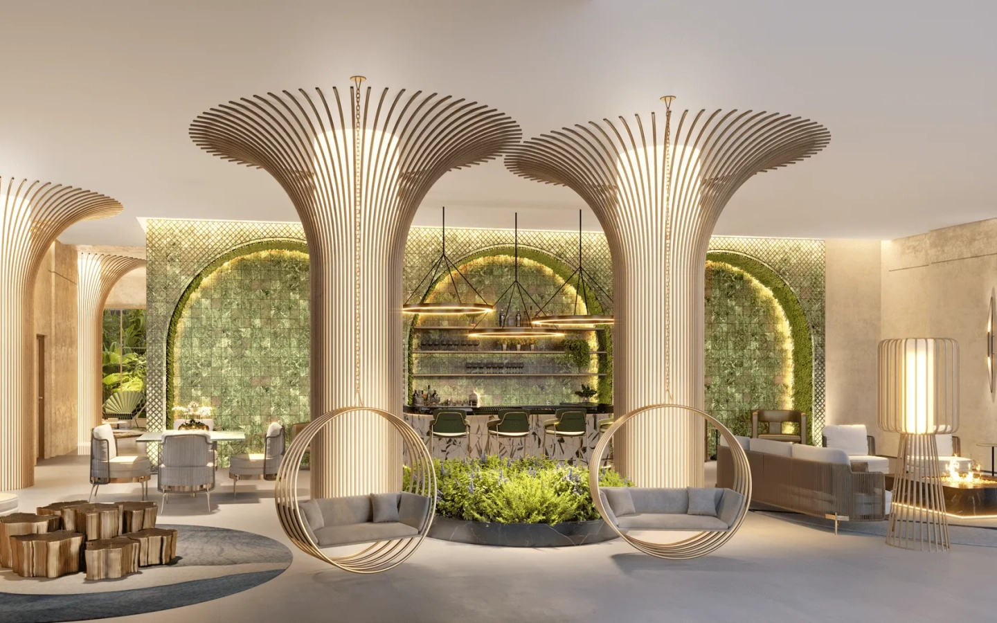 Segunda perspectiva do lounge bar do Eden West