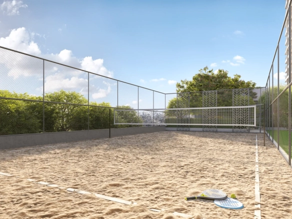 Quadra de beach tennis do Eden West