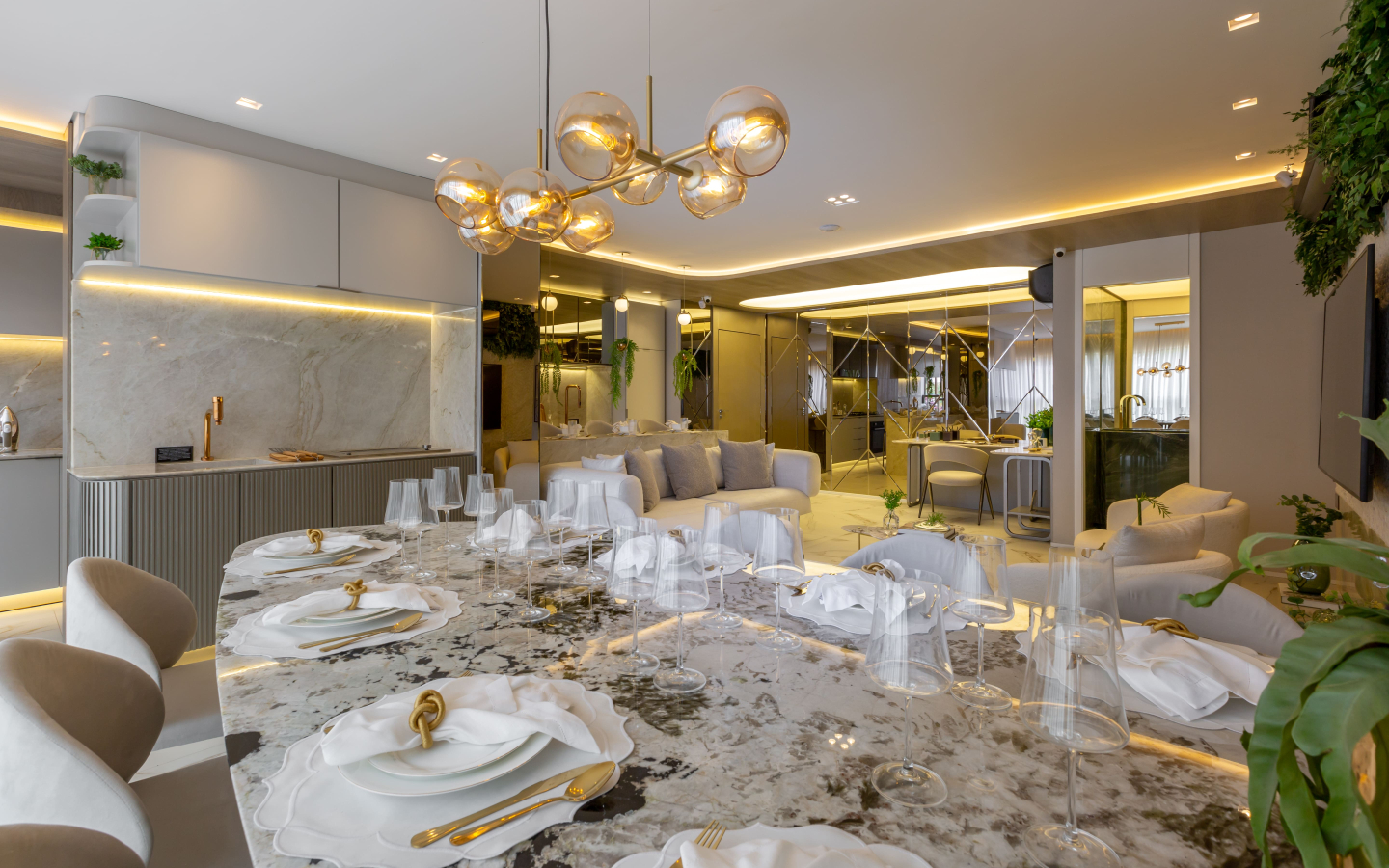 Varanda do decorado de 94 m² do Eden West