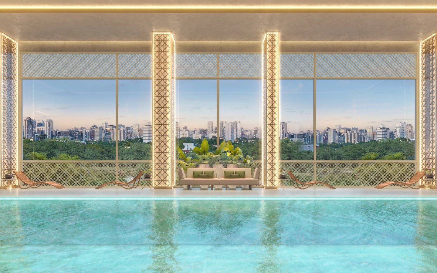 Piscina coberta do Escape Brooklin