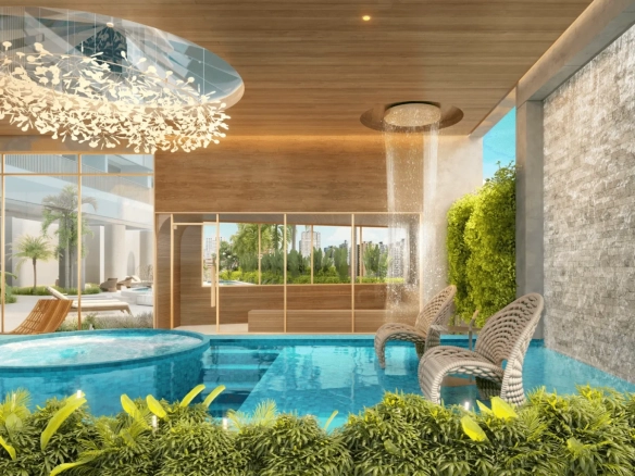 Piscina coberta do Escape Eden no Brooklin