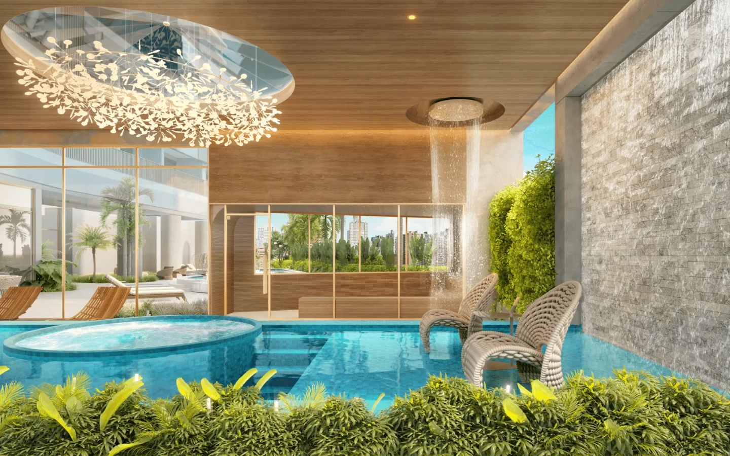 Piscina coberta do Escape Eden no Brooklin