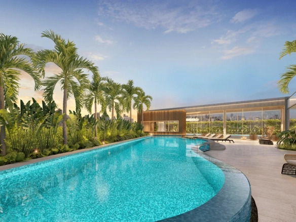 Piscina com raia do Escape Eden no Brooklin