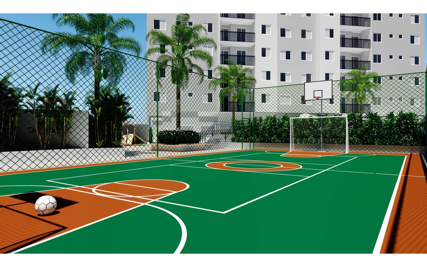 Quadra poliesportiva do Firenze Residencial em Osasco
