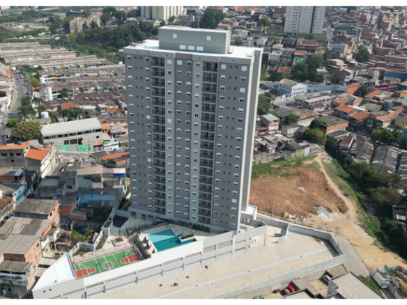 Foto real da torre pronta do Firenze Residencial em Osasco