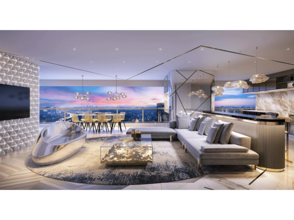 Perspectiva do apartamento de 144 m² do Mandarim The Legend