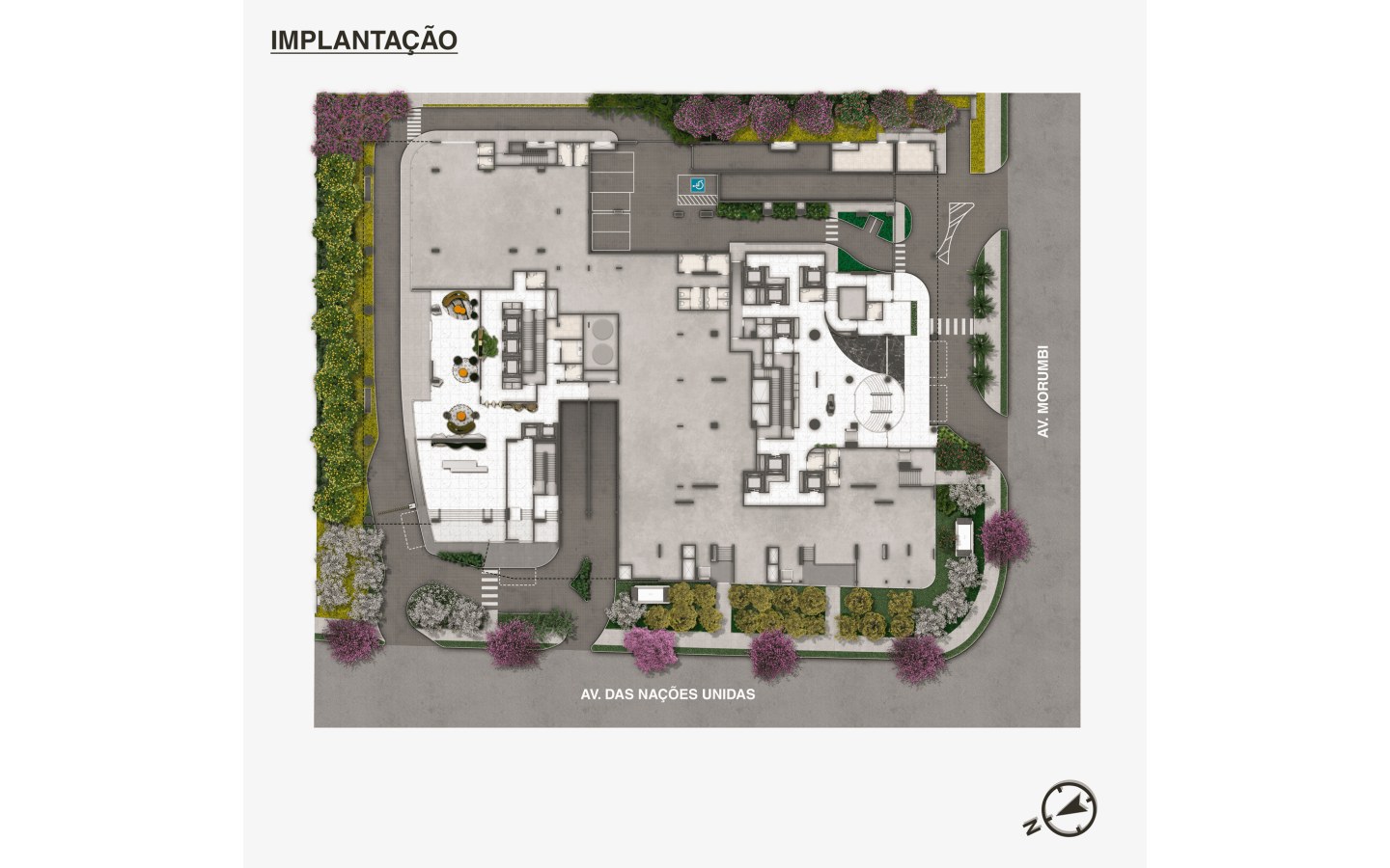 Implantação do térreo do Mandarim The Legend