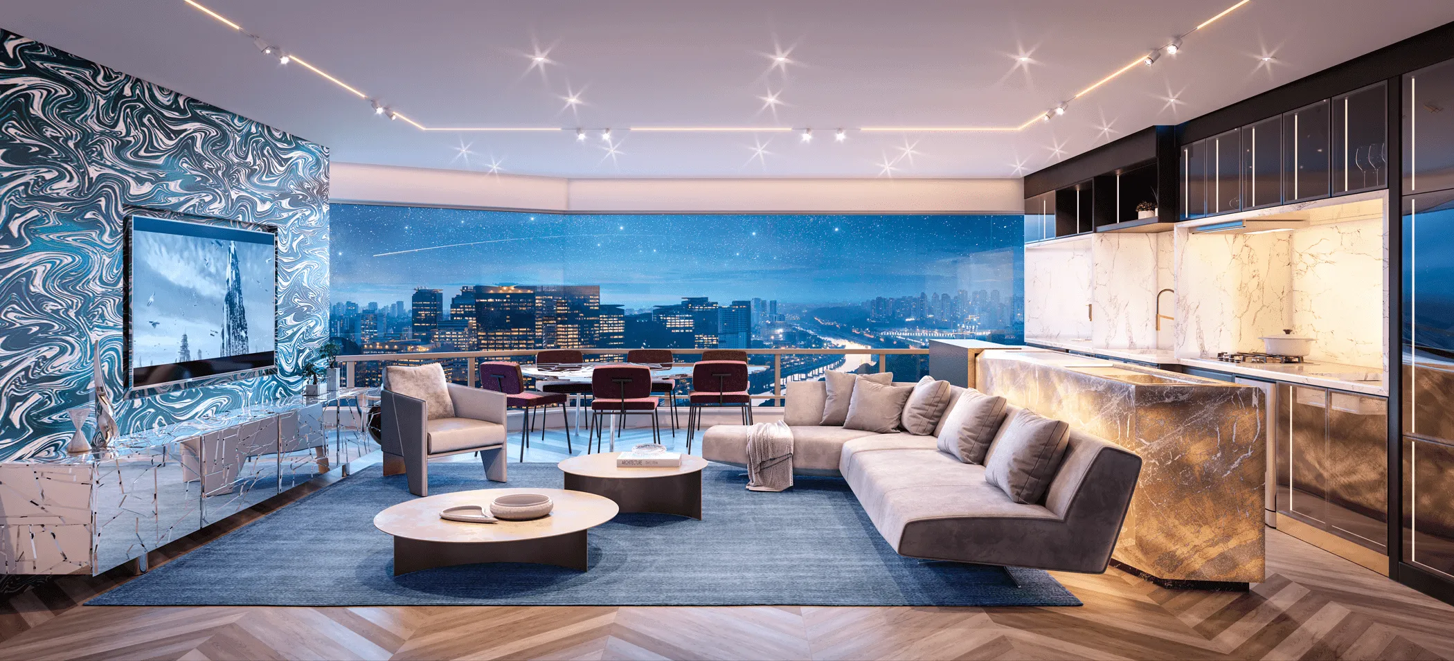 Mandarim The Legend — Perspectiva do apartamento apresentada pela Cyrela como 88 m²