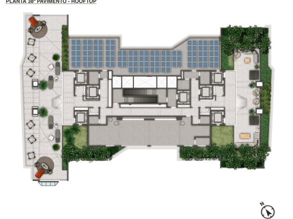 Mandarim The Legend — Implantação do Skydeck no 38º pavimento