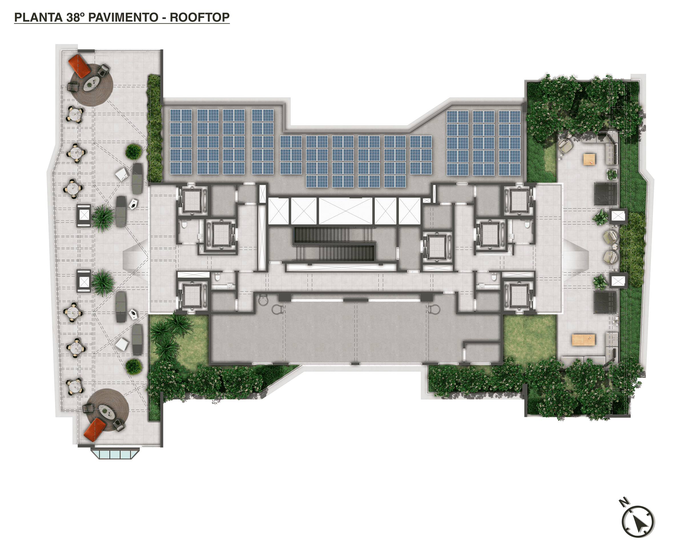 Mandarim The Legend — Implantação do Skydeck no 38º pavimento