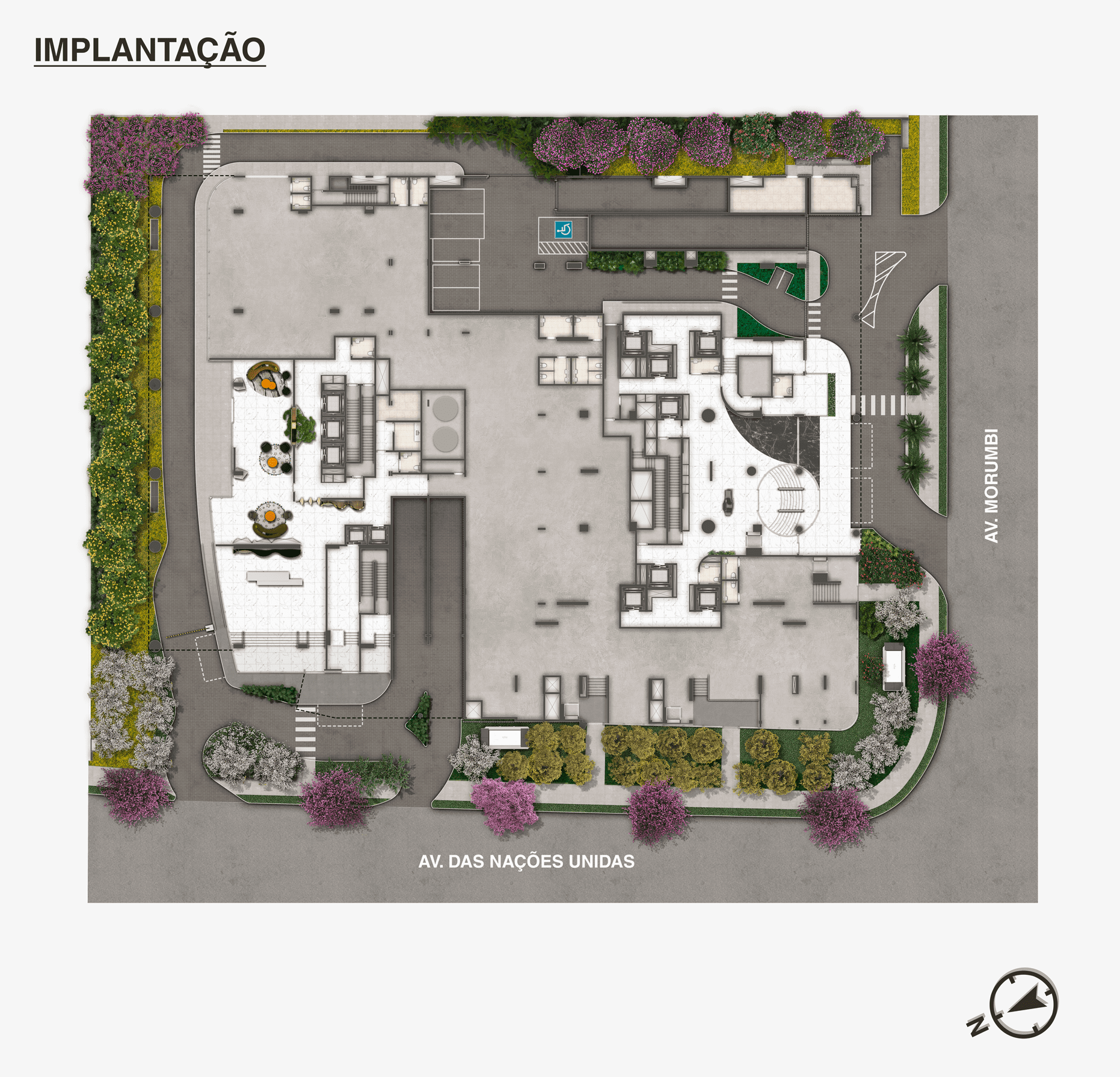 Mandarim The Legend — Implantação do térreo