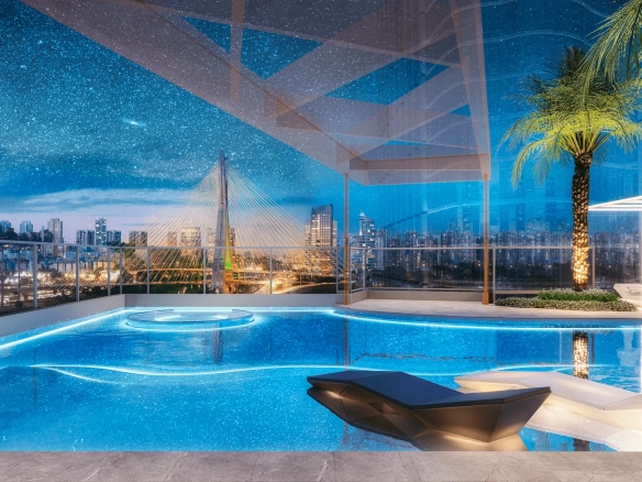 Mandarim The Legend — Piscina panorâmica, vista interna