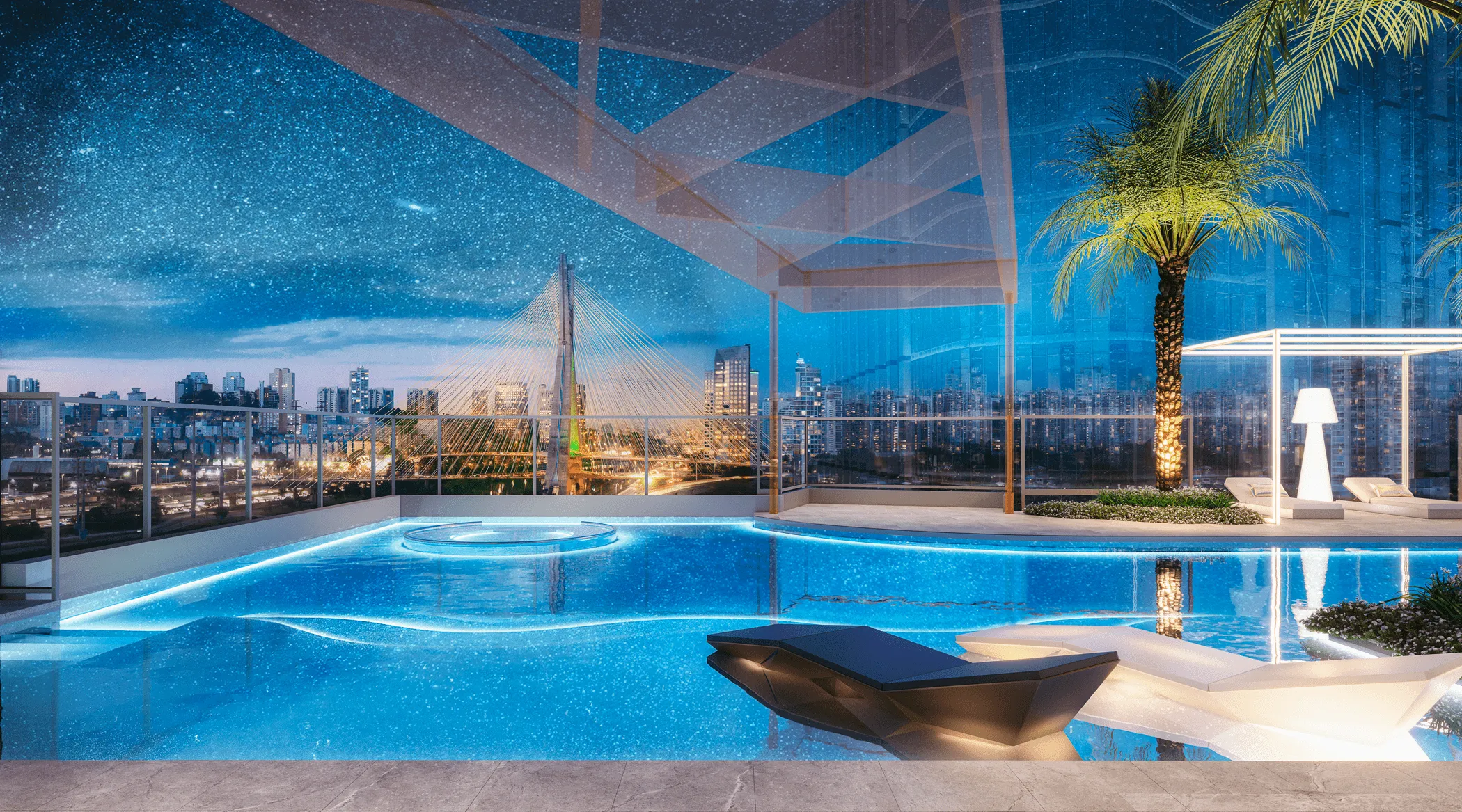 Mandarim The Legend — Piscina panorâmica, vista interna