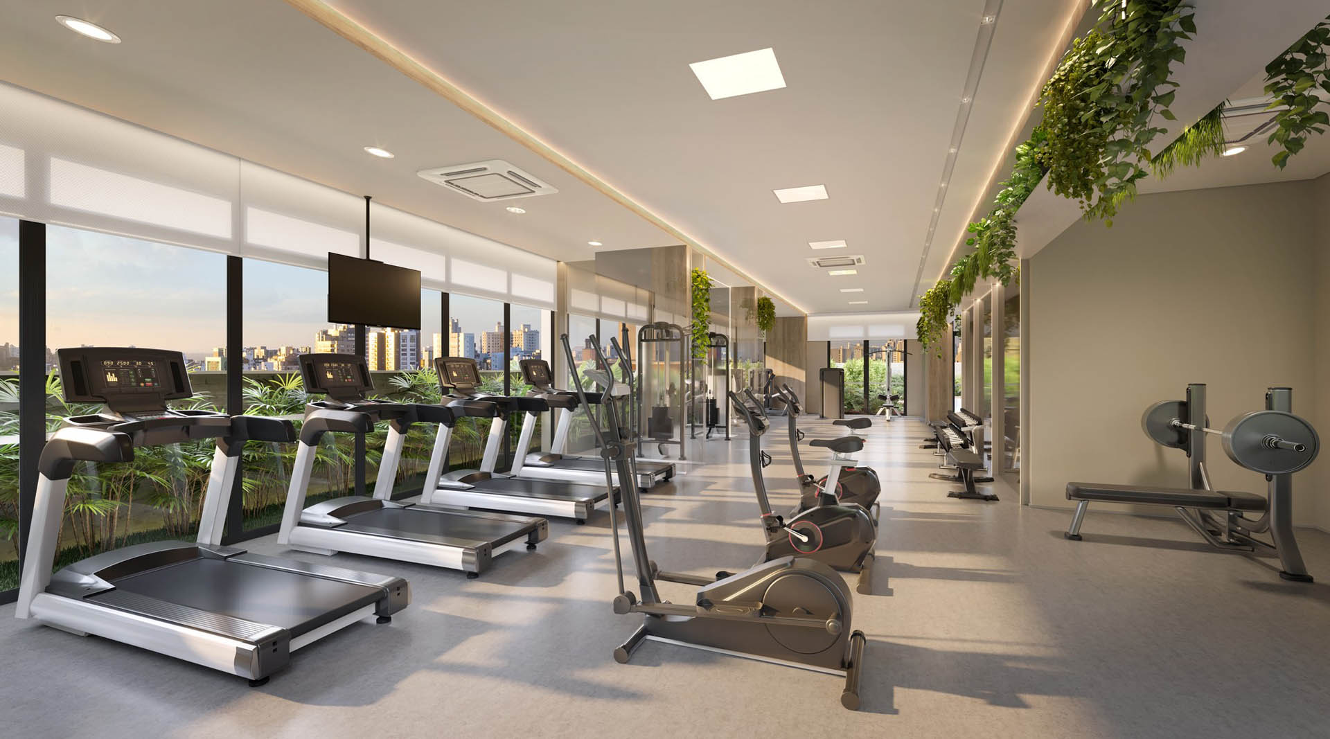 Espaço fitness do Ode Perdizes