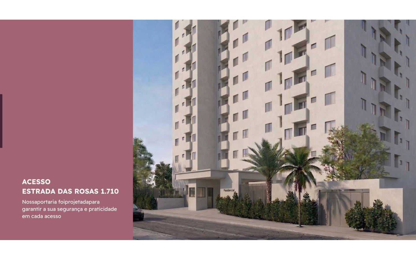 Portaria e acesso de veículos do Residencial das Flores em Osasco