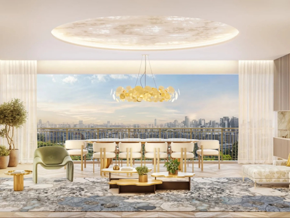 living do apartamento de 145 m² do Senses by Cyrela no Brooklin