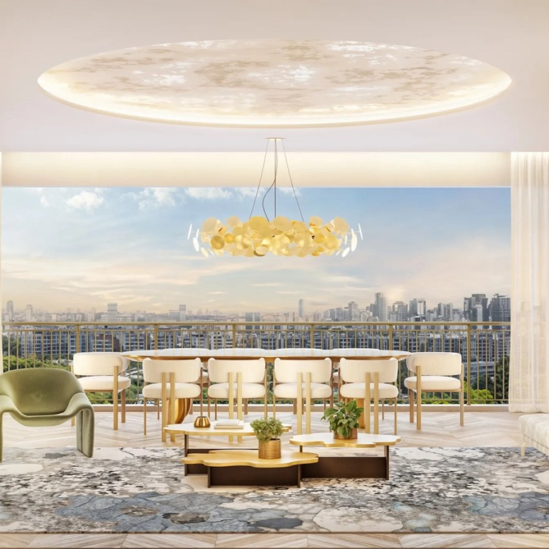 living do apartamento de 145 m² do Senses by Cyrela no Brooklin
