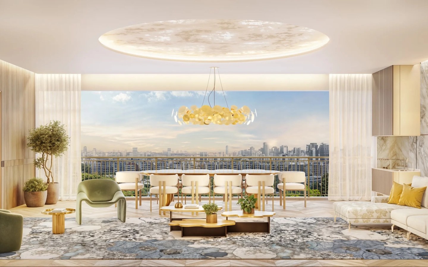 living do apartamento de 145 m² do Senses by Cyrela no Brooklin