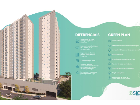 Torres e diferenciais do Siena Residencial em Osasco