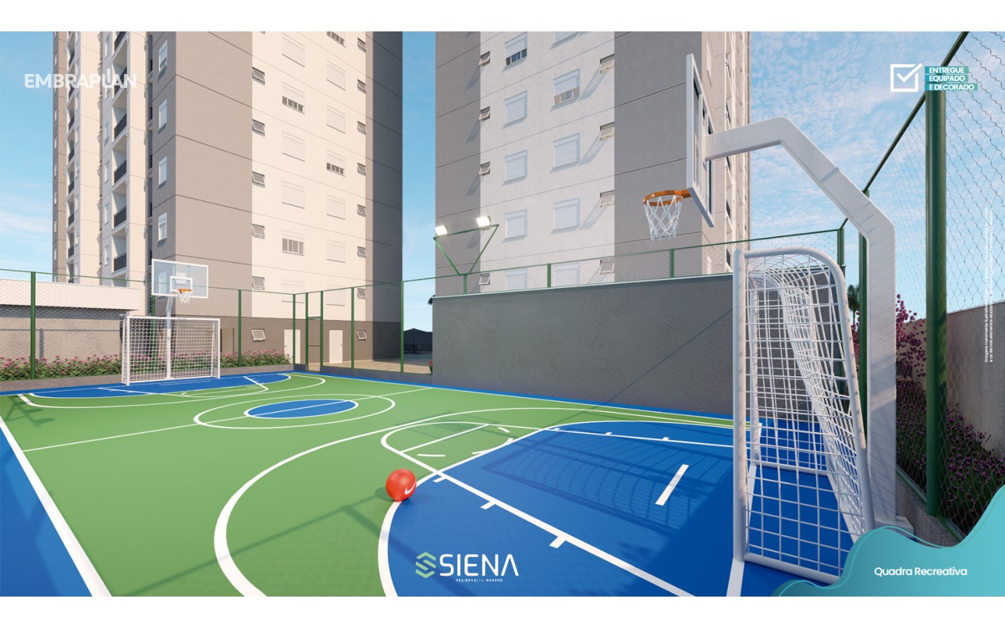 Quadra poliesportiva do Siena Residencial