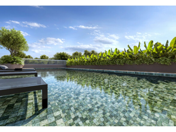 Piscina adulto do Solar das Rosas Residencial Clube