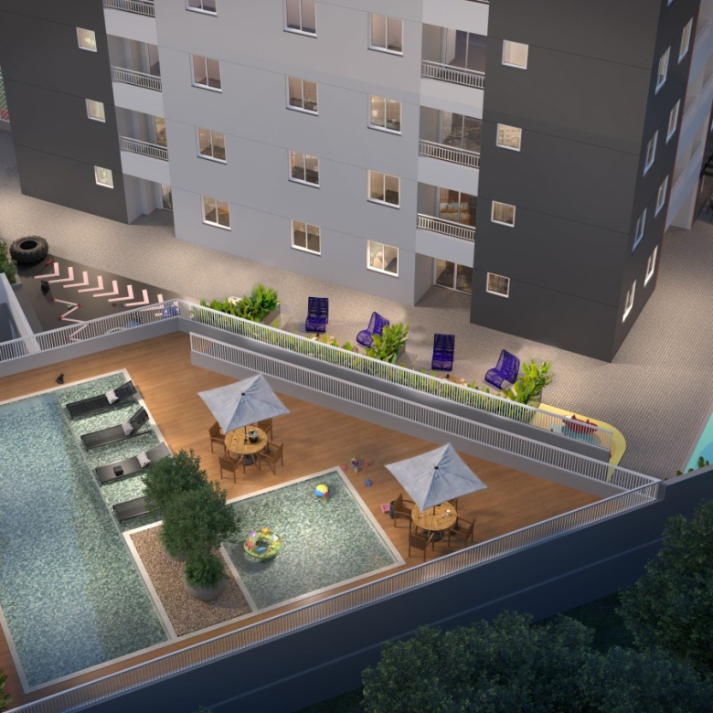 Fachada do Solar das Rosas Residencial Clube em Santa Maria