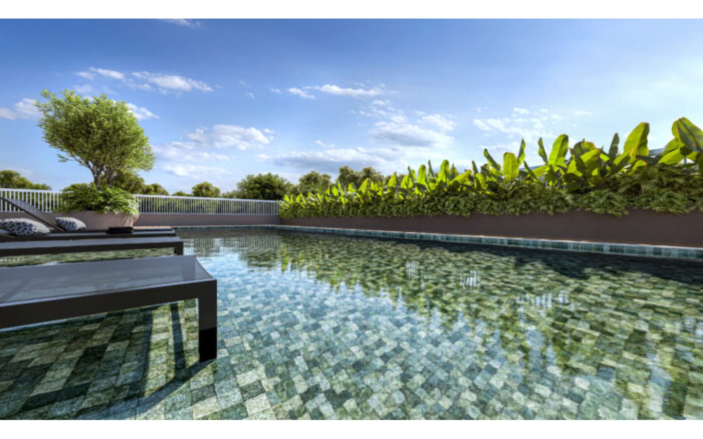 Piscina do Solar das Rosas Residencial Clube em Osasco