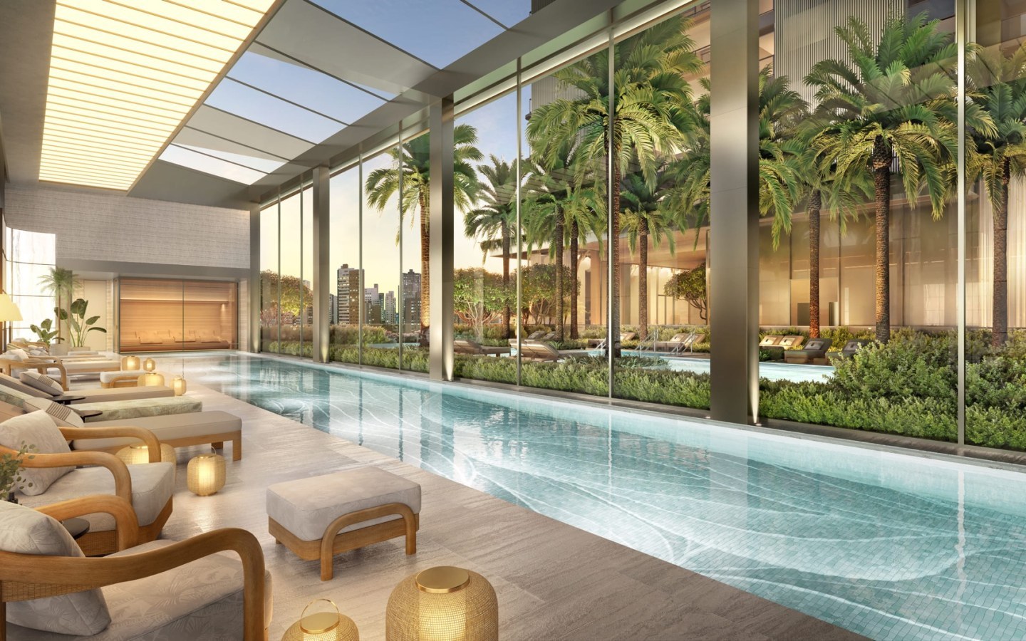 Vista Cyrela Furnished by Armani/Casa – Torre Milano – Atendimento Especializado (11) 4237-8776 Piscina coberta da Torre Milano - 436 m²