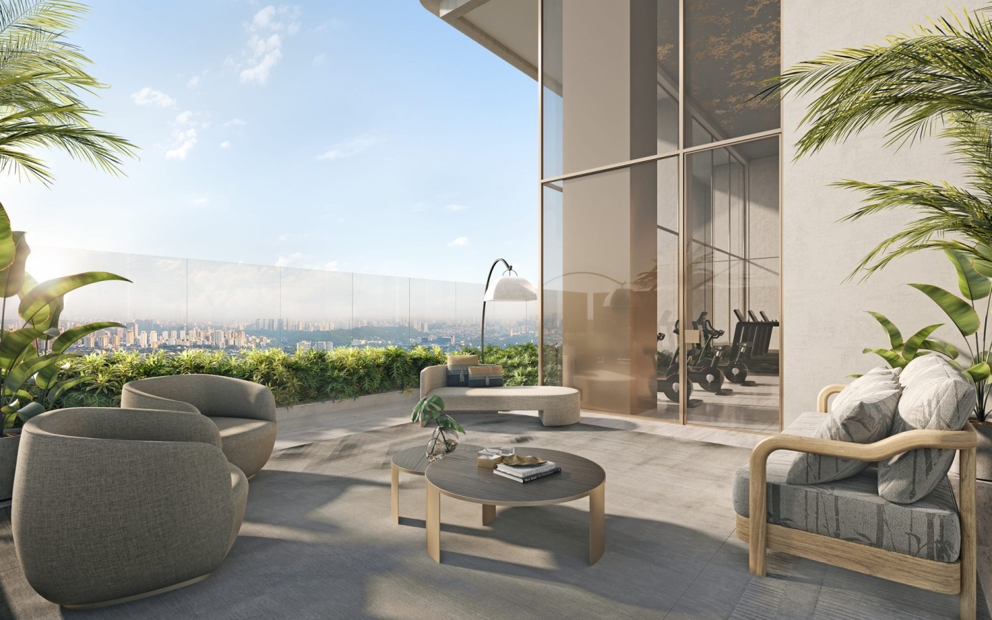 Vista Cyrela Furnished by Armani/Casa – Torre Milano – Atendimento Especializado (11) 4237-8776 Espaço wellness panorâmico da Torre Milano - 436 m²