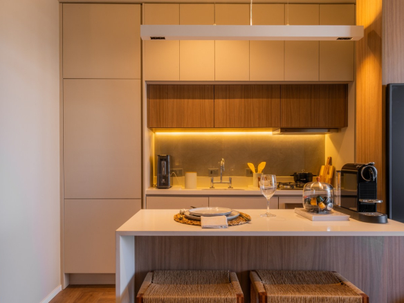 Segunda foto oficial do living decorado de 57 m² do Aero Design by Pininfarina