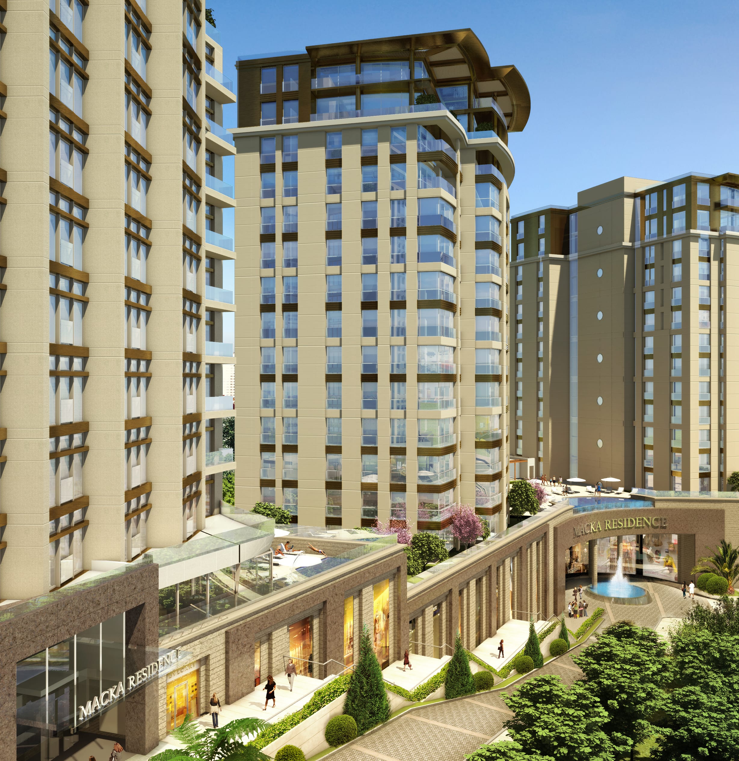 Macka Residences em Istambul com interiores Armani Casa
