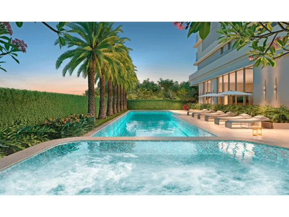 Piscina e jacuzzi do Aura Moema by Cyrela