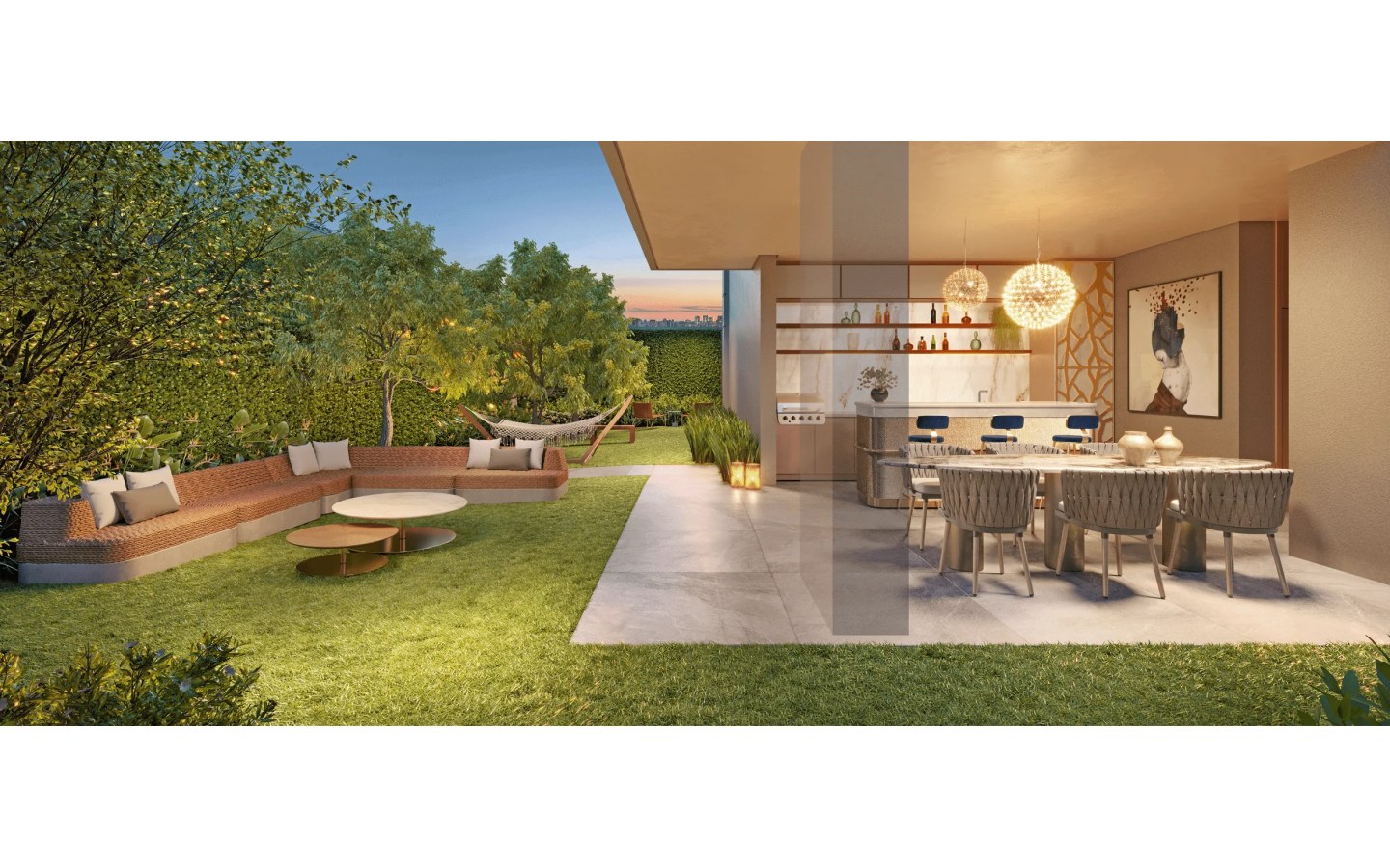 Barbecue lounge do Aura Moema Studios