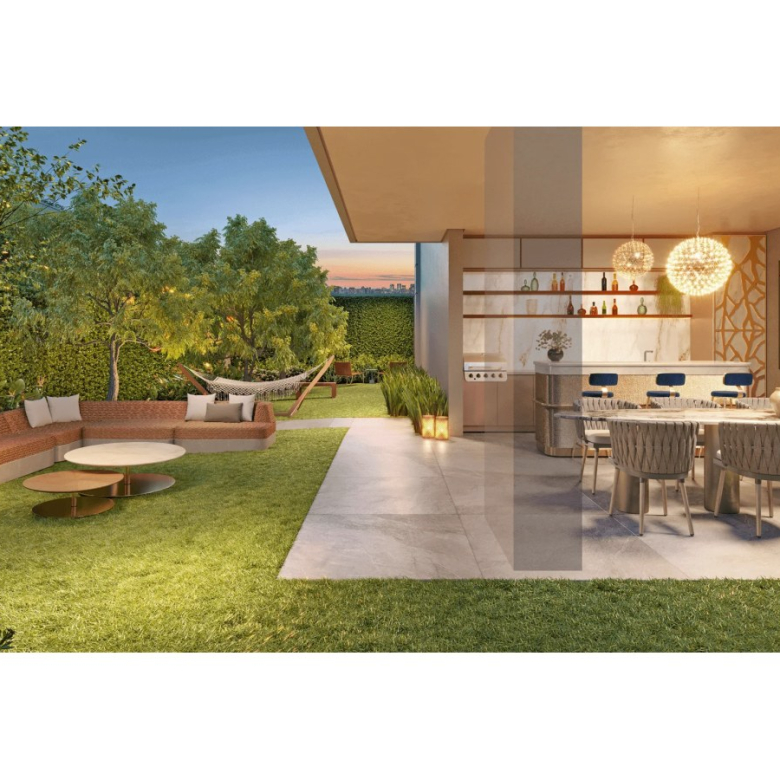 Barbecue lounge do Aura Moema Studios