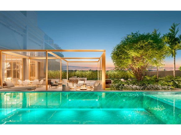 Private pool garden do Aura Moema by Cyrela em Moema